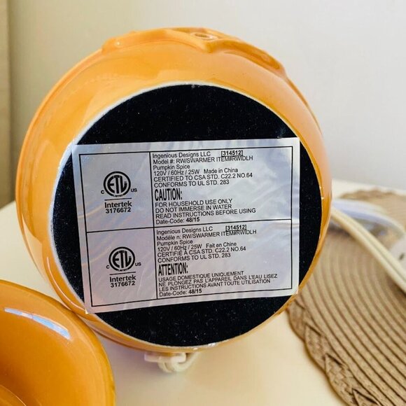 Joy Mangano Forever Fragrant Electric Wax Warmer Pumpkin - Picture 5 of 7